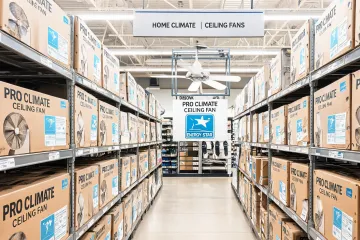 Retail ceiling fan display